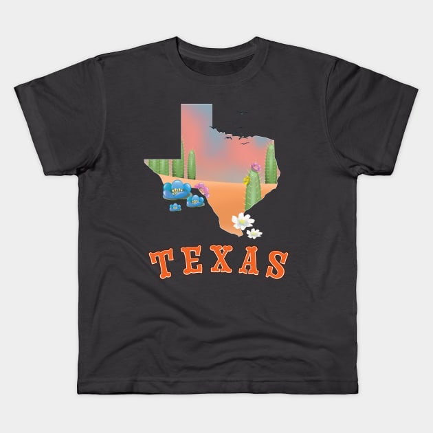 Texas Kids T-Shirt by nickemporium1